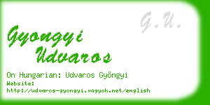gyongyi udvaros business card