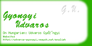 gyongyi udvaros business card